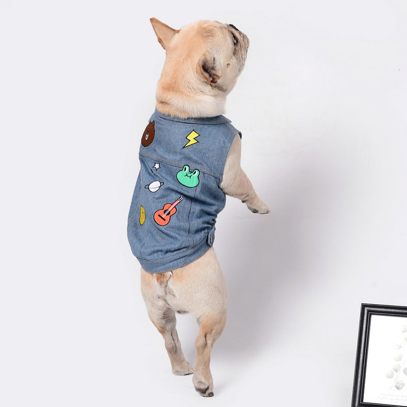 Embroidered Vest Casual Pet Clothes