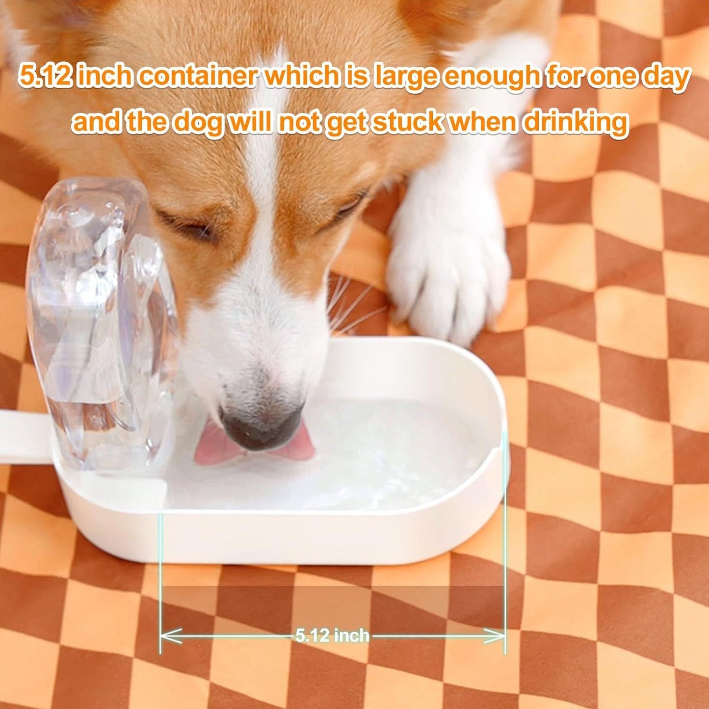 Dog Water Bottle Dog Bowl 2-in-1 Food Container Large Enough For Dog