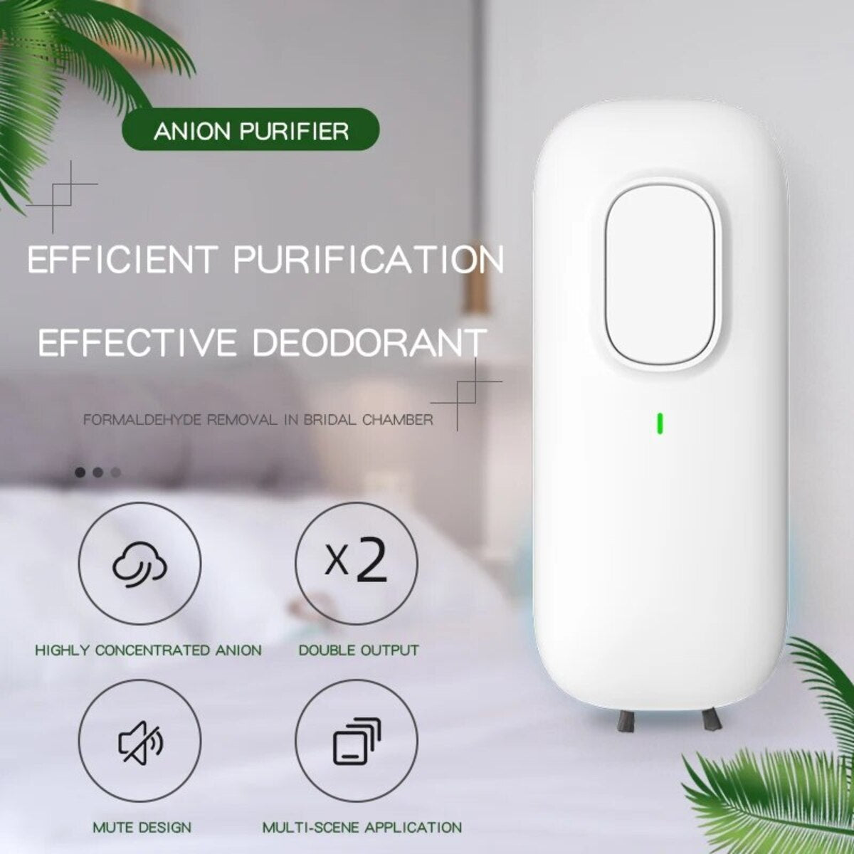 Mini Anion Purifier for bathrooms & Pet