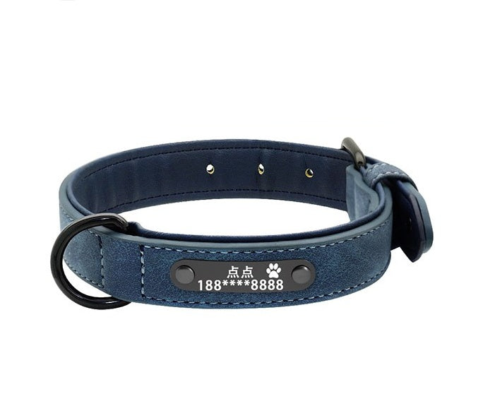 Dog Collar Traction Rope Lettering Anti-lost Tag