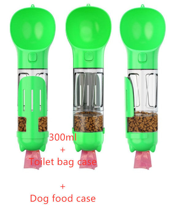 Pet Water Bottle Feeder Bowl Garbage Bag Storage Portable Pet Outdoor Travel