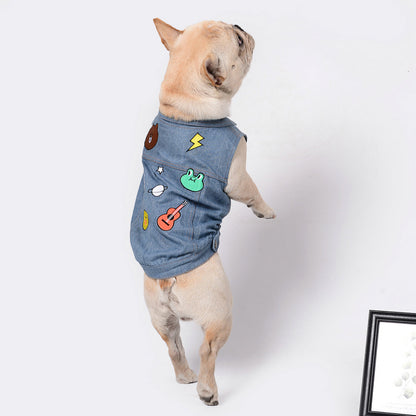 Embroidered Vest Casual Pet Clothes