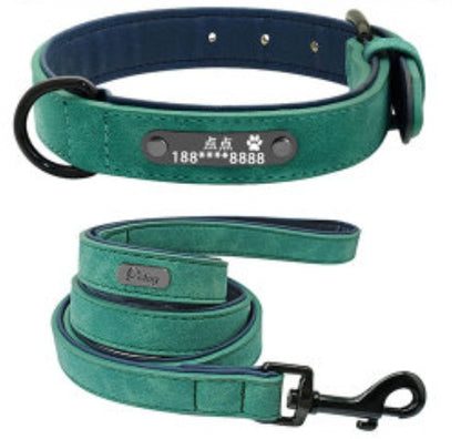 Dog Collar Traction Rope Lettering Anti-lost Tag