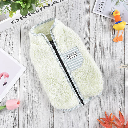 Pet Clothes Thermal Plaid Vest