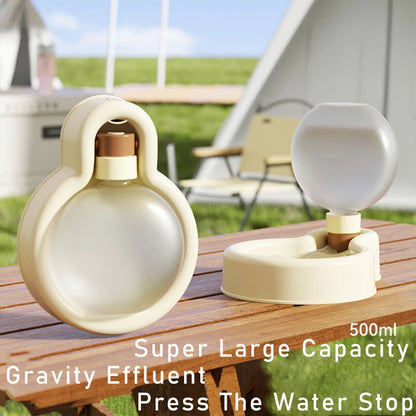 500ml Portable Cat Dog Water Bottle Sealed Travel Puppy Cats Fold Drinking Bowl