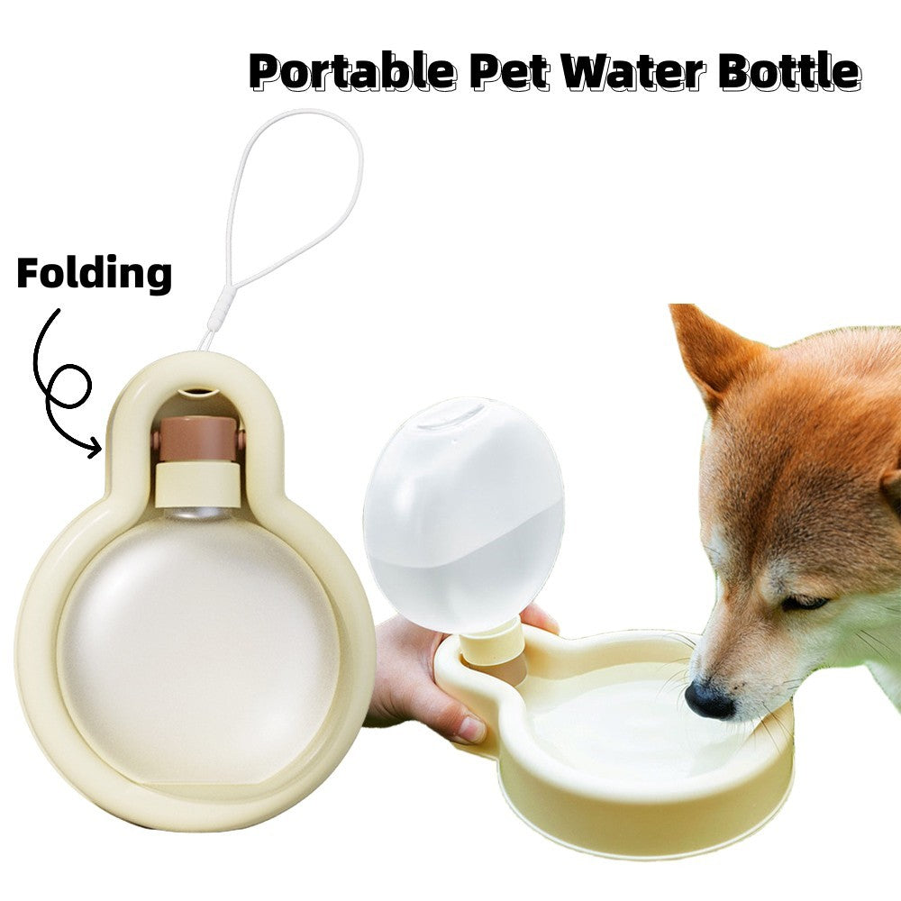 500ml Portable Cat Dog Water Bottle Sealed Travel Puppy Cats Fold Drinking Bowl