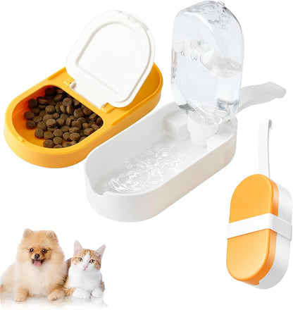 Dog Water Bottle Dog Bowl 2-in-1 Food Container Large Enough For Dog