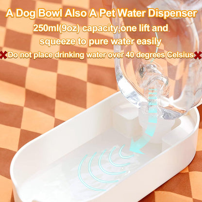 Dog Water Bottle Dog Bowl 2-in-1 Food Container Large Enough For Dog