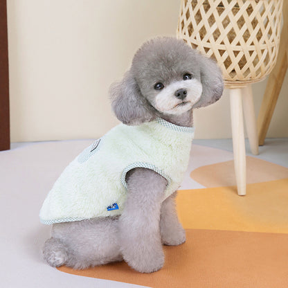 Pet Clothes Thermal Plaid Vest