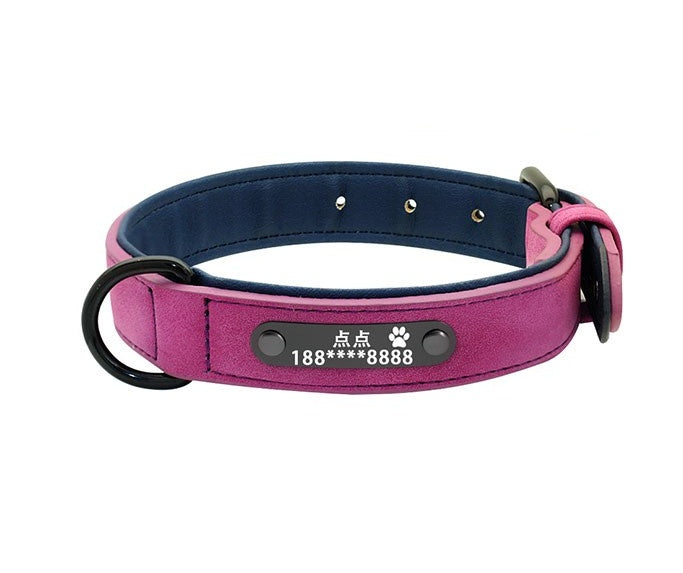 Dog Collar Traction Rope Lettering Anti-lost Tag