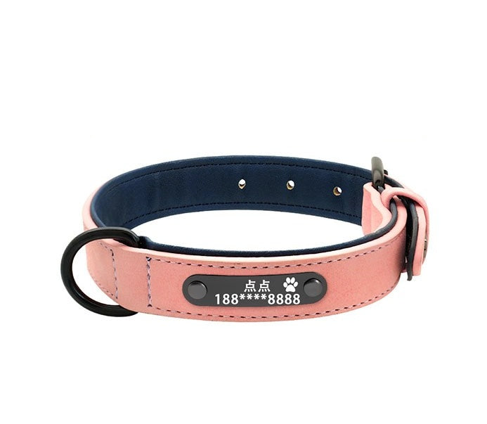 Dog Collar Traction Rope Lettering Anti-lost Tag