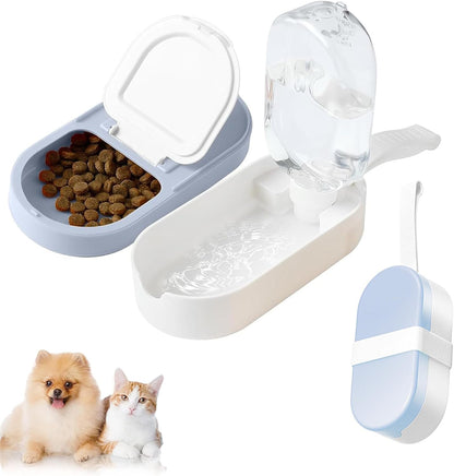 Dog Water Bottle Dog Bowl 2-in-1 Food Container Large Enough For Dog
