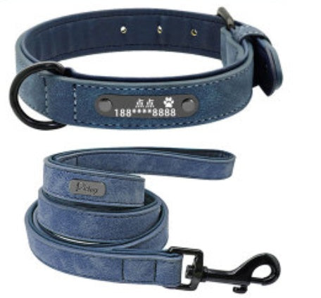 Dog Collar Traction Rope Lettering Anti-lost Tag