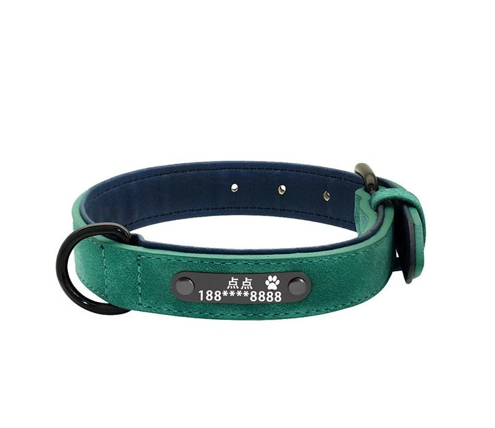 Dog Collar Traction Rope Lettering Anti-lost Tag
