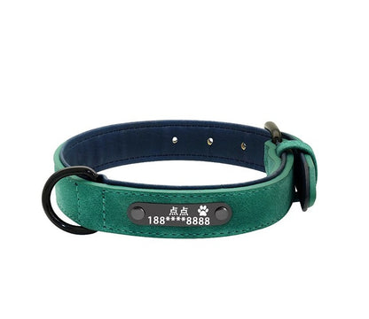 Dog Collar Traction Rope Lettering Anti-lost Tag