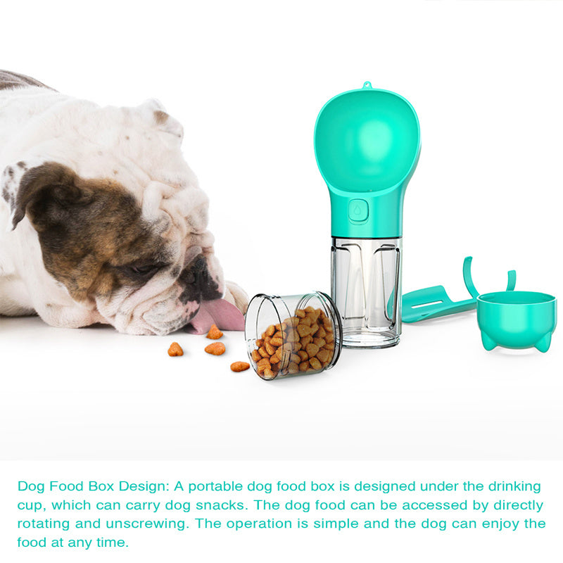 Pet Water Bottle Feeder Bowl Garbage Bag Storage Portable Pet Outdoor Travel