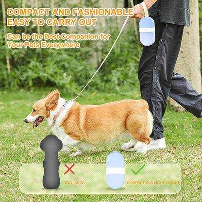 Dog Water Bottle Dog Bowl 2-in-1 Food Container Large Enough For Dog